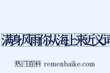 满身风雨你从海上来近义词是什么意思的图片